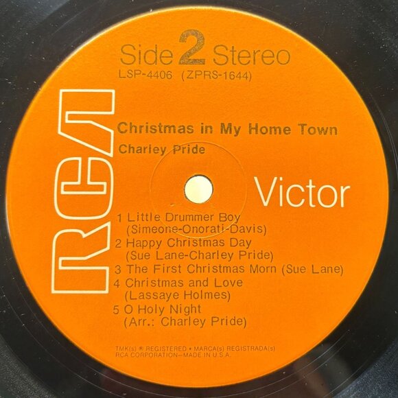 Charley Pride Christmas in My Home Town Country Vinyl LP RCA Victor in Shrink - Picture 3 of 6